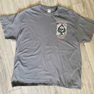 Las Vegas Nevada Skull Graphic T-Shirt Mens XL Gildan Y2K Vintage